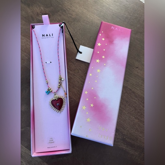 European Romantic Red and Gold Heart Necklace - Picture 3 of 3